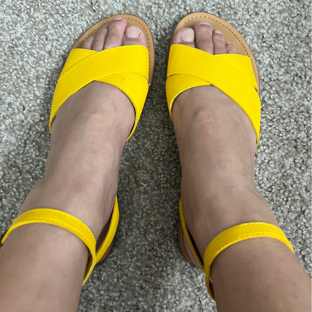 Yellow sandals